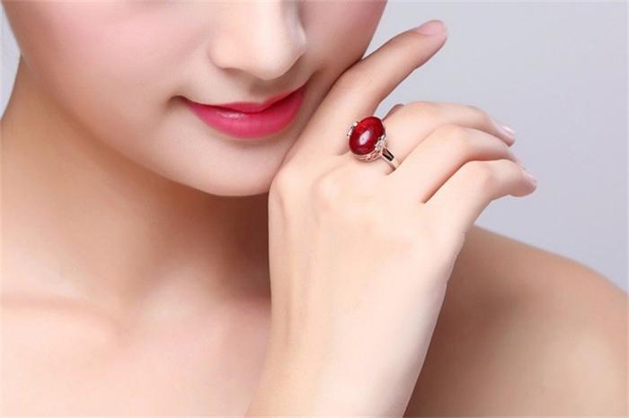 Ruby Ring & Necklace Set - 925 Solid Silver