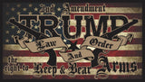 Trump Law & Order 2nd Amendment American Flag Decal Sticker